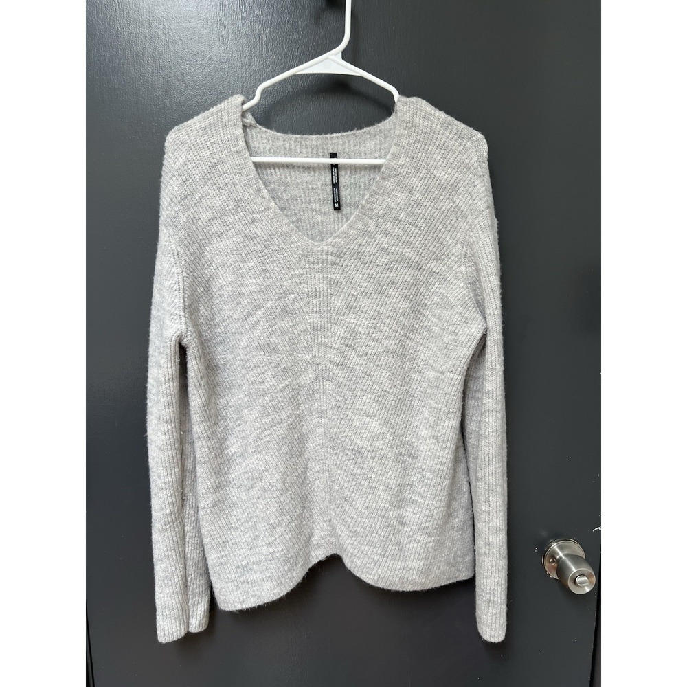 Kuhl Wool Blend Sweater Womens Sz M Gray Knit Crew Neck Pullover